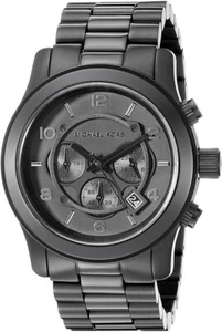 NEW MICHAEL KORS MK8157 RUNWAY BLACK STRAP MENS WATCH - 2 Y WARRANTY - Picture 1 of 6