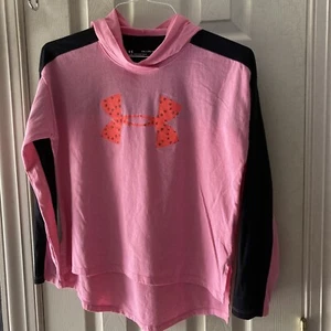 UNDER ARMOUR GIRLS YOUTH XL LS LIGHTWEIGHT PINK PULLOVER ACTIVEWEAR TOP - Picture 1 of 12