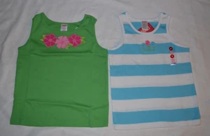 Gymboree TENNIS MATCH Lot of 2 Knit Tank Tops Stripe & Flower NWT 8 - Picture 1 of 3