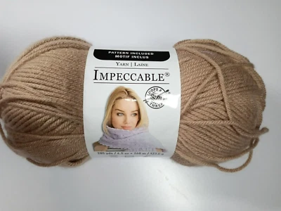 Lazos e hilos hilo impecable - 285 yardas - color topo suave - 100 % acrílico Foto 1 de 3