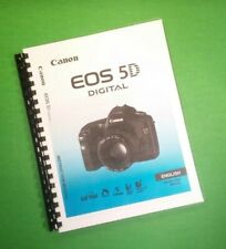 Owners Manual for Canon EOS 5D Digital 180 Pages W/Clear Covers!