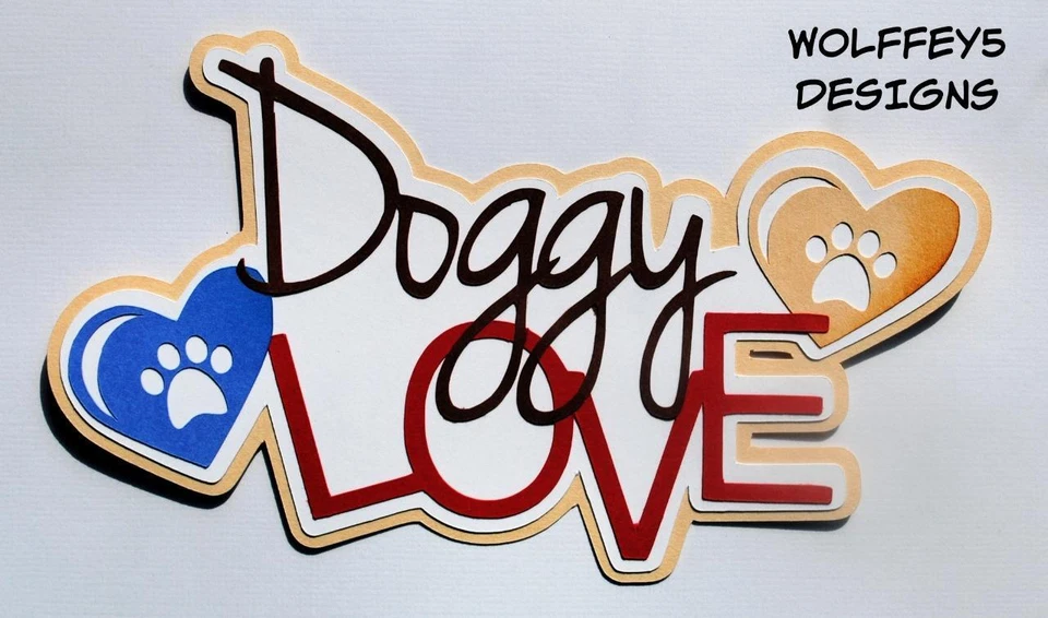 CRAFTECAFE PERRO niño TÍTULO prefabricado papel piezas álbum de recortes troquelado pieza de página 3D Foto 1 de 1