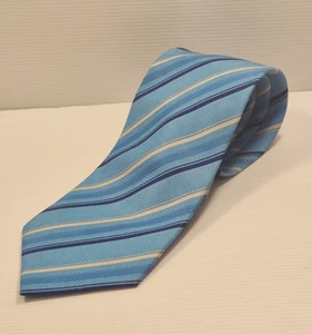 Reserve Blue Striped Necktie Polyester Business Formal Dress Tie - Picture 1 of 5