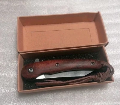 Coltello Tascabile Coltello Pieghevole Manico in Legno G69 - Immagine 1 di 3