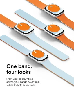Snap Duo Watch Bands Compatible with 44/45/46mm Apple Watch, Quick Magnetic Wear - Picture 1 of 8