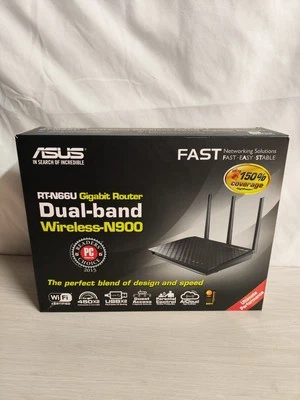 ASUS RT-N66R Wireless-N900 Dual Band Gigabit Wireless N Router New - Image 1 of 4