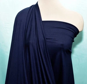 DOUBLE BRUSH POLY  NAVY BLUE  4 WAY  STRETCH SOFT HAND, (closeout) - Picture 1 of 1