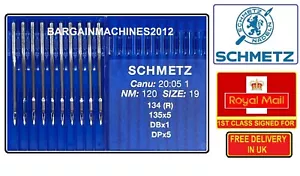 SCHMETZ DPX5 NM:120 SIZE:19 INDUSTRIAL SEWING MACHINE REGULAR POINT NEEDLES - Picture 1 of 4