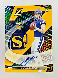 2024 Zenith J.J. McCarthy Z-Jersey Auto Logo Patch Gold RPA 9/10 Jersey Match - Picture 1 of 2