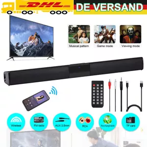 Bluetooth5.0 Soundbar für TV Heimkino 20W 3D Surround Subwoofer Lautsprecher - Bild 1 von 13