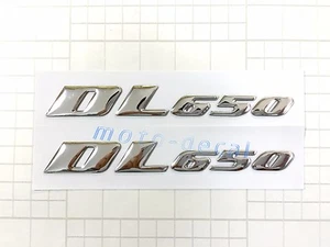 Raised 3D Chrome For VStrom 650 DL650 Emblem Tank Decal Bling Fairing Sticker - Bild 1 von 5