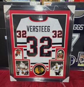 Kris Versteeg Signed & Framed Jersey JSA COA 35x43 Chicago Blackhawks Great Auto - Picture 1 of 9