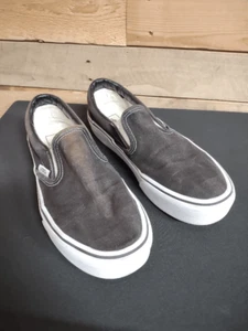 Vans Sz 7.5 Men / 9 Women Black and White Slip On Shoes (Some Fading) - Picture 1 of 5