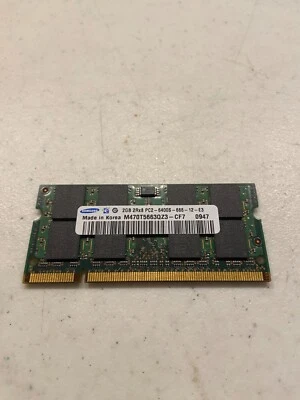 Samsung 2GB 2Rx8 PC2-6400S-666-12-E3 800MHz CF7 200Pin 1.8V SODIMM Laptop Memory - Image 1 of 2