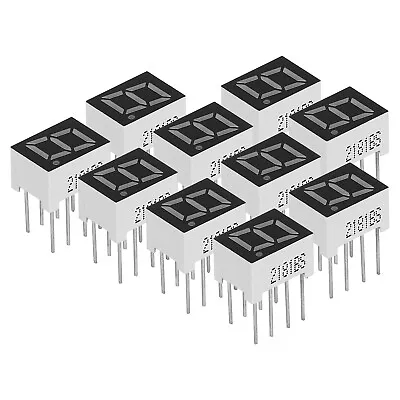 10x LED Anzeige Digitale Röhre 10 Pin 1 Bit 0.3"x0.4"x0.2" Common Anode 2.1V Rot - Bild 1 von 4