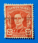 Australien 1942 King George VI Briefmarke 2 1/2 Cent Stempel rot .VF. Guter Preis. Gebraucht.