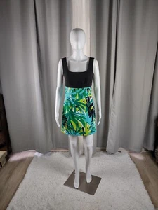 Abito midi donna Alyx blu, verde, nero, tropicale aderente senza maniche taglia 4 - Foto 1 di 11