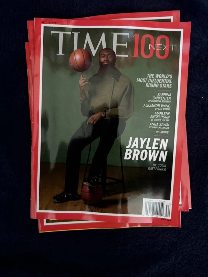 Jaylen Brown October 14 2024 Time Magazine Boston Celtics Next 100 Unread Mint - Image 1 of 1