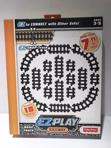 Fisher-Price EZ Play Railway Basic Track Straights & Curves 18 Pieces Total NEW - Picture 1 of 7