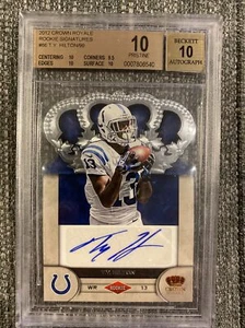 2012 TY Hilton Crown Royale Rookie Signatures #86 Rookie Auto RC Beckett 10 - Picture 1 of 5