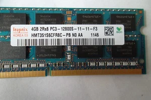 HYNIX Notebook Memory 4GB PC3-12800S 1600MHz DDR3 621569-001 HMT351S6CFR8C-PB - Picture 1 of 6