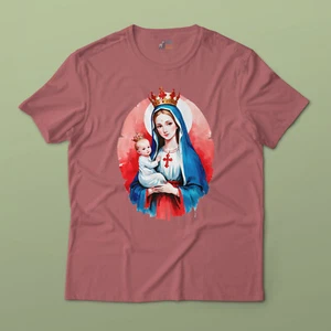 Camiseta Madre María y Niño Jesús Virgen María Madre de Jesús Religión Católica - Imagen 1 de 18