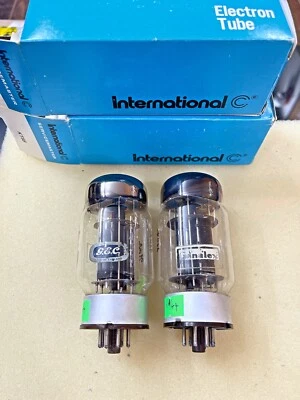 Genalex GEC KT88 6550 Vaso Vidrio Transparente Obtener Platos Negros Par Emparejado Foto 1 de 4