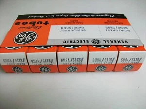 SLEEVE OF FIVE GE 6U8A/6AX8/5KD8/6KD8 TUBES - Picture 1 of 5