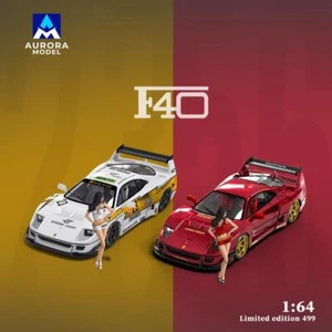 Modelo de coche diecast AuroraModel AM 1:64 F40 rojo/flash - Imagen 1 de 13