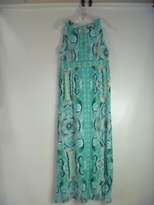 APT. 9 Maxi Dress Womens size Large Sleeveless Green BOHO Stretch Knit - Picture 1 of 11
