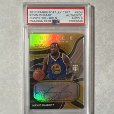 2017 Panini Totally Certified Kevin Durant Choice Signatures Gold 02/10