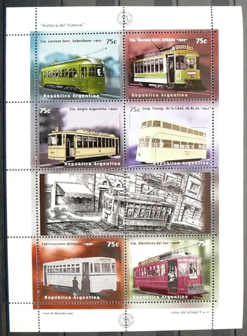 Argentina Miniature Sheet - Centenary of the Electric Tram in Buenos_1997 - MNH Cover
