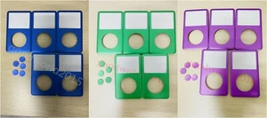 5x Cover Anteriore Alloggiamento Faccia + Pulsante per iPod Classic 6/7a Gen 80/120/160 GB - Foto 1 di 10