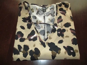Womens brown tan leopard flower print shirt Shein Curve size 4XL - Picture 1 of 2