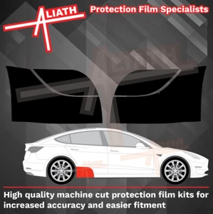 Passend für Tesla Model 3 2017- Heckbogen SCHWARZ Steinschlagschutz Lackschutz Folie - Bild 1 von 4