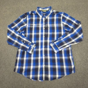 Kathmandu Shirt Mens XLARGE Blue Plaid Long Sleeve Button Down Pockets Size XL - Picture 1 of 9
