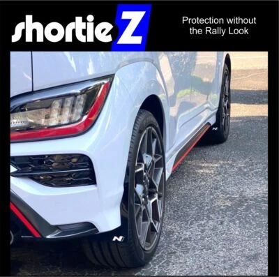 shortieZ | Mudflaps & Fixings to fit Hyundai Kona N 21+ Black 4mm PVC *Gloss L-S - Image 1 of 3