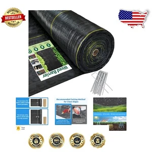 Versatile 4ft x 100ft Weed Control Fabric - Tear-Proof & Weather-Proof Solution - Picture 1 of 9