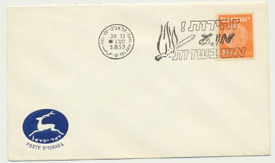 Israel 1953 'Prevent Fire in The Fields' Slogan Cancellation on No Cache Cover - Image 1 of 2