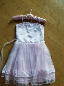EUC Posh holiday wedding birthday dressy fluffy pink dress size L 5-6 years    - Picture 1 of 4