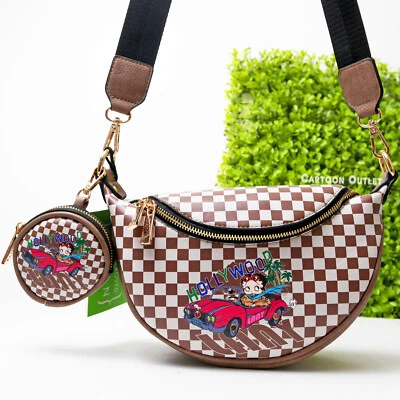 Bolso Cartera Betty Boop Cuero Sintético Dama Bandolera Regalo de Cumpleaños Nuevo con Llavero Foto 1 de 4