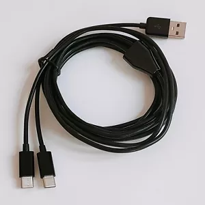 2m 6ft USB to Dual Type-C Charger Cable - Picture 1 of 5