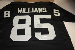 LOS ANGELES RAIDERS DOKIE WILLIAMS #85 SIGNED HOME JERSEY SB XVIII CHAMPS JSA - Picture 1 of 3