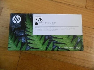 2025 GENUINE HP 776 1L Matte Black Ink Cartridge 1XB12A DesignJet Z9+ Pro SEALED - Afbeelding 1 van 2