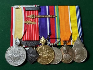 Barra militar de 6 medallas TAILANDIA - Imagen 1 de 11