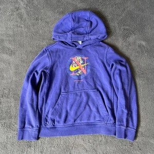 Nike Sportswear Club Fleece Purple Long Sleeve Hooded Jacket Youth Size S - Picture 1 of 9