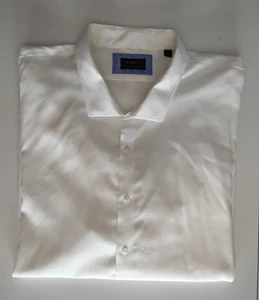 Mens Long Sleeve 3XL (22) Slim Fit Dress Shirt by Esquire Non Iron White Cotton - Picture 1 of 7