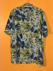 Tommy Bahama Herren Button Down Hawaiihemd blau Blumen Seide/Poly Größe XXL/TTG - Bild 1 von 11