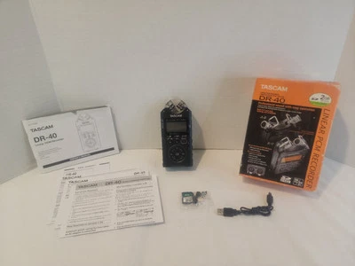 TASCAM DR-40 Linear PCM Digital Recorder W/2GB SD card & Charging Cable Ppr Wrk - Image 1 of 4