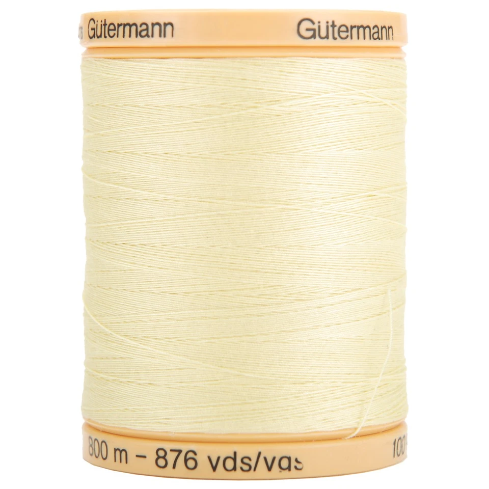 Gutermann 800C-349 Natural Cotton Thread Solids 876yd-Butter Cream - Image 1 of 1